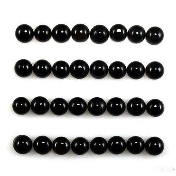 Stunning Black Onyx Round Awesome Cabochon For Her - 20mm