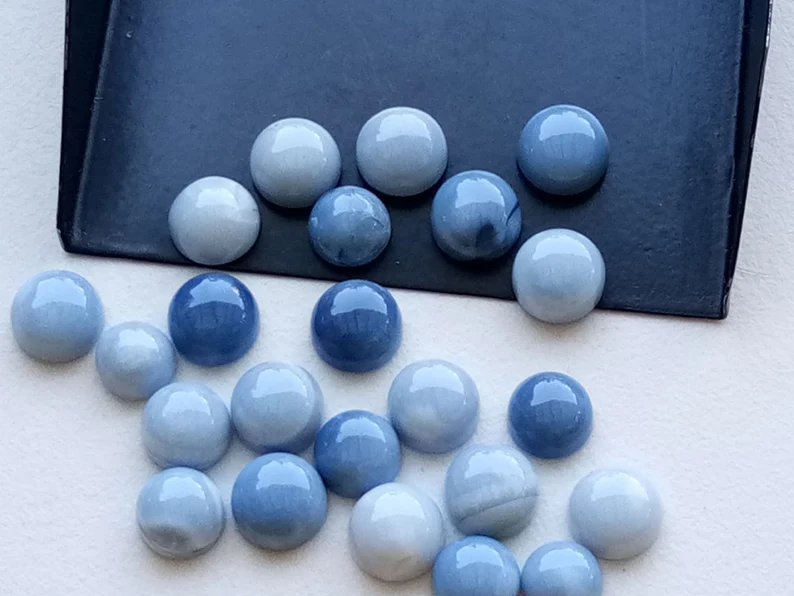 Fantastic Owyhee Blue Opal Round Cabochon For Her - 25mm