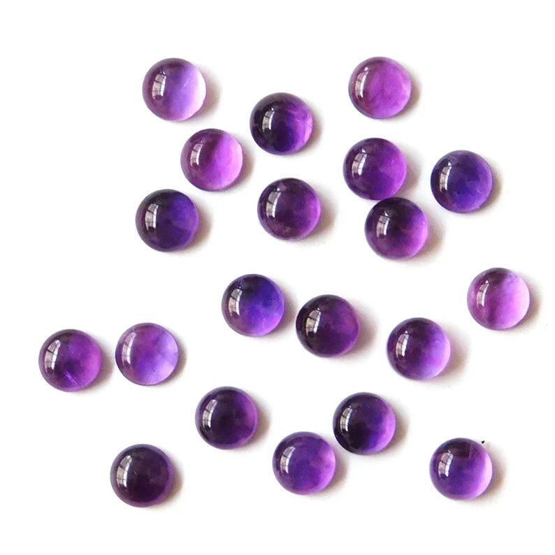 Excellent Natural Purple Amethyst Round Cabochon For Her - 13mm