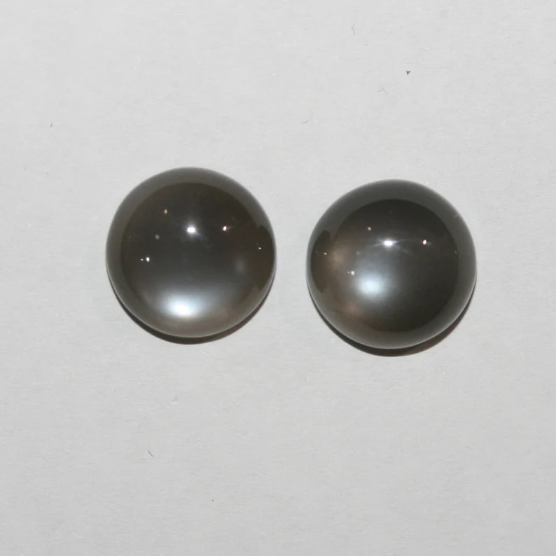 Stunning Grey Moonstone Round Great Cabochon For Her - 19mm