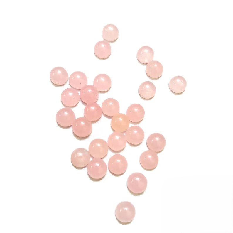Fantastic Pink Jade Round Great Cabochon For Her - 9mm