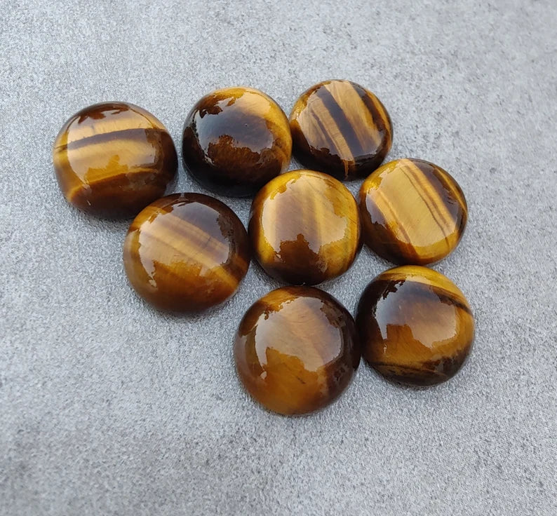 Beautiful Tiger Eye Round Great Cabochon For Her - 3mm