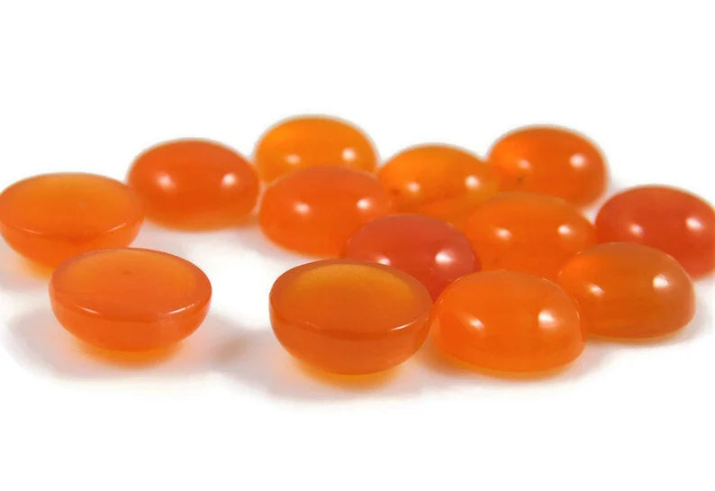 Beautiful Natural Carnelian Round Fantastic Cabochon For Her - 8mm