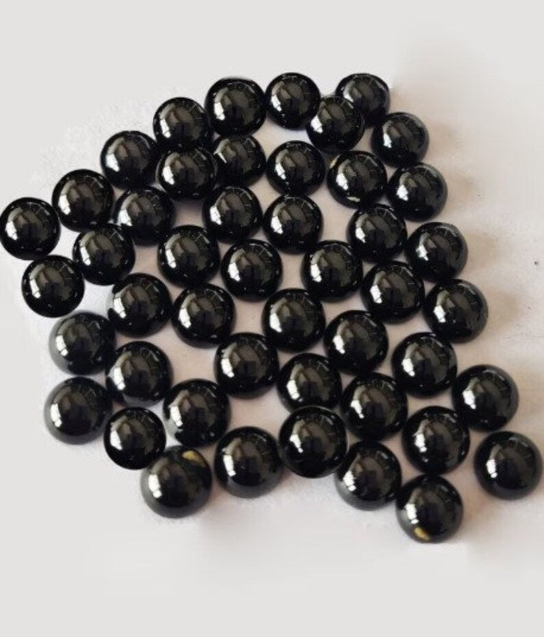 Awesome Natural Black Spinel Fantastic Cabochon For Her - 6mm
