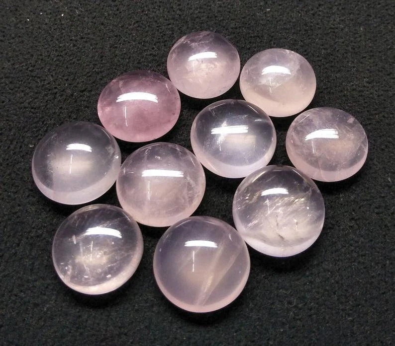 Wonderful Rose Quartz Round Cabochon Loose Gemstone For Her - 25mm