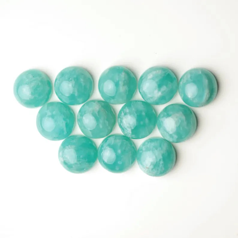 Spectacular Amazonite Round Cabochon For Her - 13mm