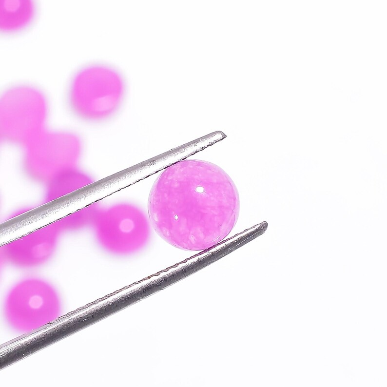 Terrific Lavender Jade Round Cabochon For Her - 7mm