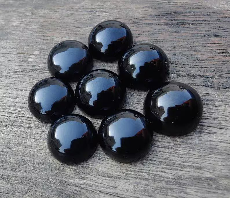 Awesome Natural Black Spinel Fantastic Cabochon For Her - 6mm