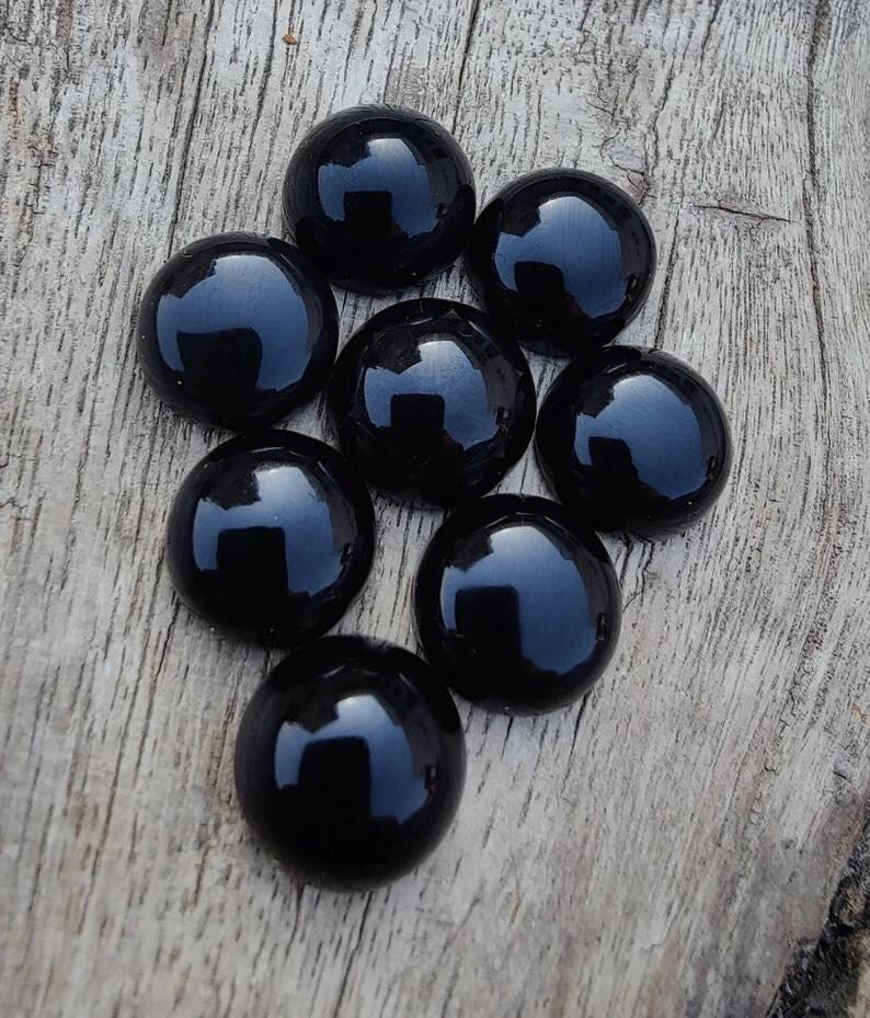 Awesome Natural Black Spinel Fantastic Cabochon For Her - 6mm