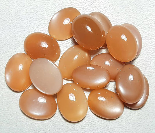 Attractive Natural Peach Moonstone Oval Great Cabochon For Her - 10x12mm