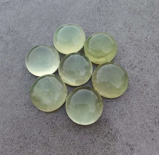 Terrific Natural Prehnite Round Fantastic Cabochon For Her - 10mm
