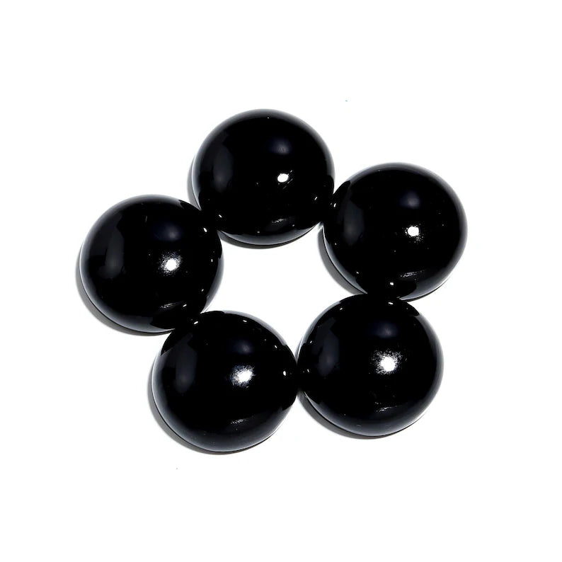 Stunning Black Onyx Round Awesome Cabochon For Her - 20mm