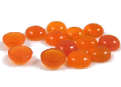 Beautiful Natural Carnelian Round Fantastic Cabochon For Her - 8mm