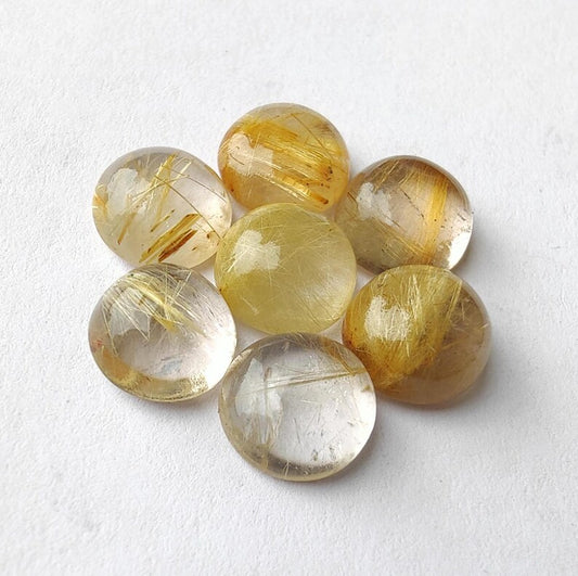 Wonderful Golden Rutile Round Good Cabochon For Her - 24mm
