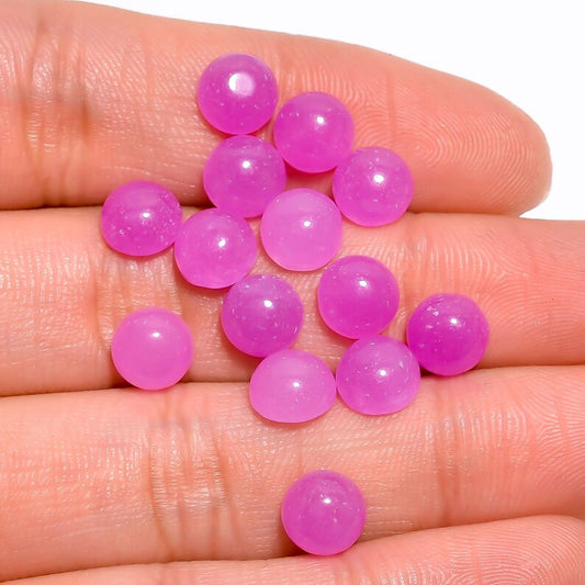 Terrific Lavender Jade Round Cabochon For Her - 4mm