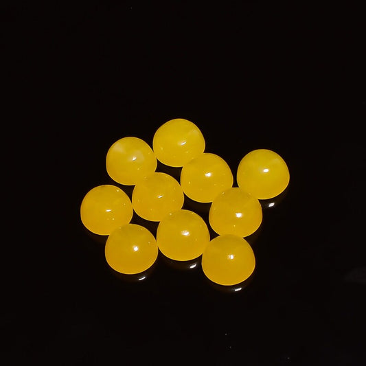 Stunning Yellow Jade Round Wonderful Cabochon For Her - 18mm